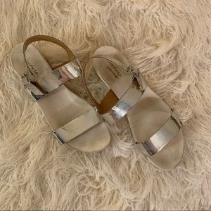 Sketchers silver platform sandals